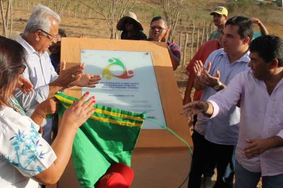 Jackson Barreto inaugura a barragem Prefeito Manoel Soares - foto Ascom-Cohidro