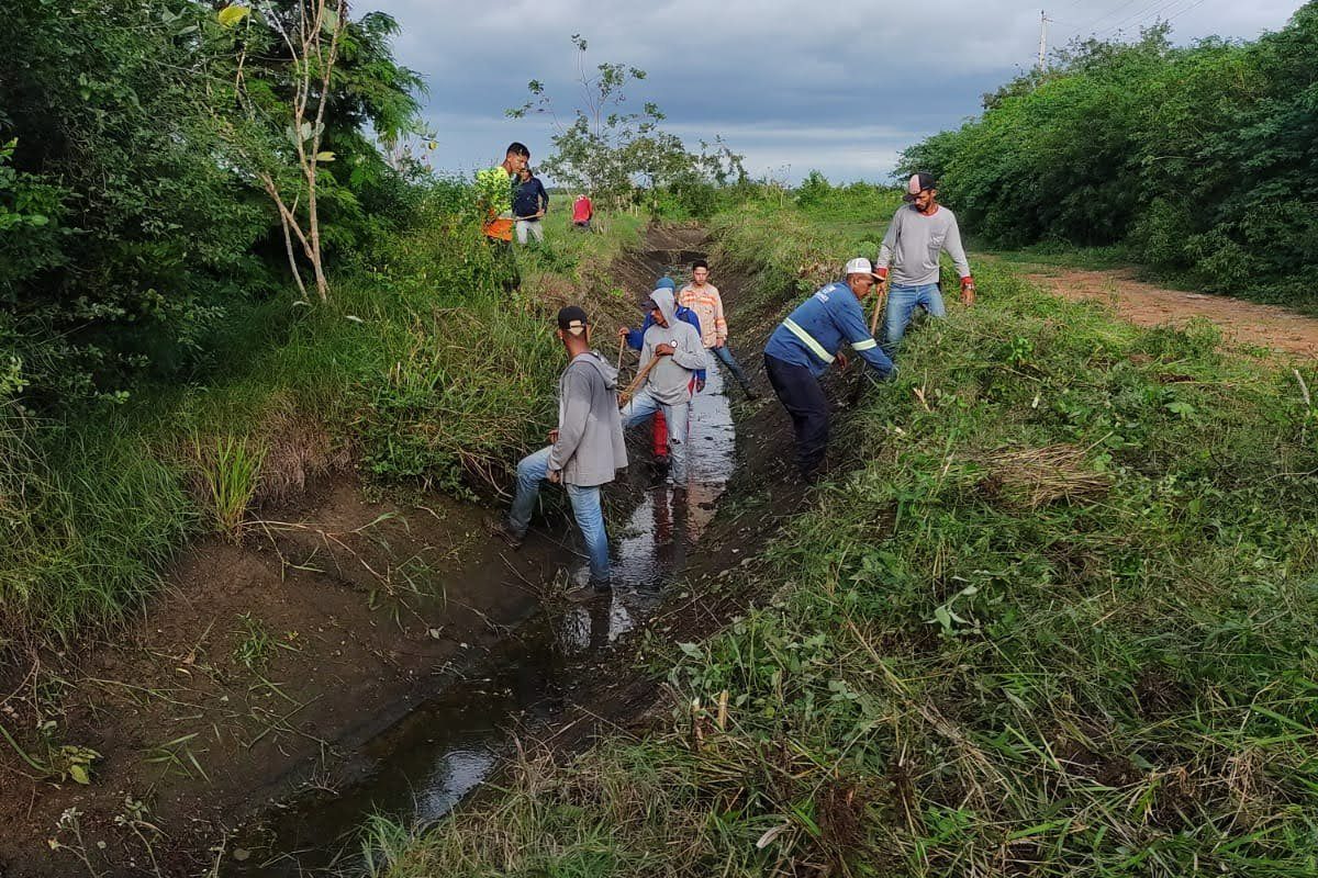 Irrigantes e Cohidro fazem limpeza de canais e reservatório do Califórnia