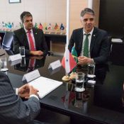 Felizola, o ex-deputado sergipano Sérgio Reis, Fábio Reis e Hélder Barbalho - foto Ascom-Fábio Reis