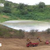 Agrovila Serra Azul (depois) teve barragem reformada, mas chuvas não foram suficientes na localidade - Foto Fernando Augusto (Ascom-Cohidro)