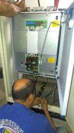 Instalação do soft starter para operacionalização das bombas - foto acervo pessoal