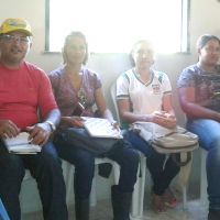 Técnico Beto e os colegas estagiários - foto Andrea Santos (Califórnia-Cohidro)