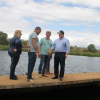 Reservatório da EB-02, responsável por acumular água que vai para outras 5 EBs antes de chegar as lavouras - Foto Fernando Augusto (Ascom-Cohidro)